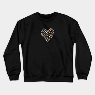 Distressed Hearts Heart Black Crewneck Sweatshirt